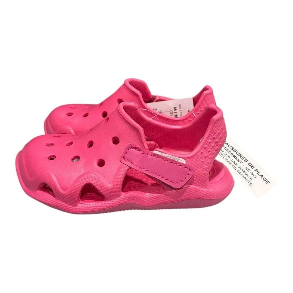 Joe Fresh Sandals Unisex Kids Size 8 Pink Clog Water Shoes Beach Lightweight - Picture 3 of 7